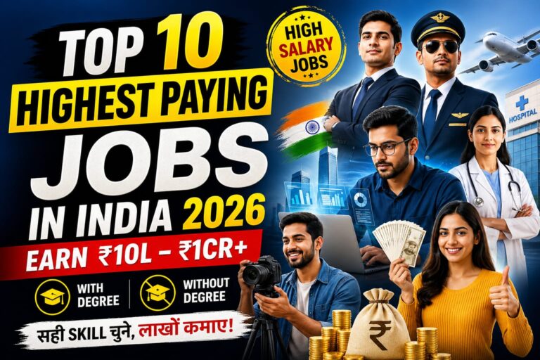 🏆 Top 10 Highest Paying Jobs in India 2026 : Jobs & Salary (Earn ₹10L–₹1Cr+)